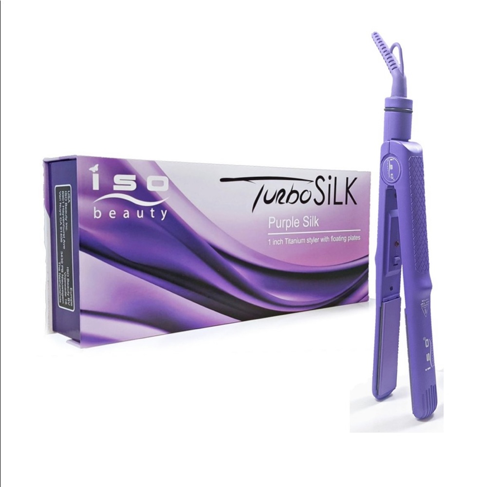 ISO Beauty Bright Purple 1” Turbo Silk Flat Iron
